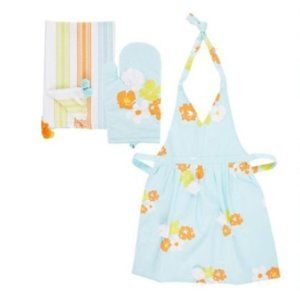 SImply Whimsical Naples Apron, Towel, and Oven Mitt Bundle